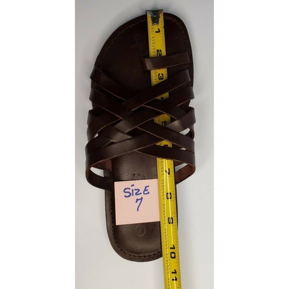 BRAND NEW LEATHER JOLLY KNOCKER ROMAN SANDALS WITH TOE STRAP UNISEX ADULT'S - Picture 4 of 10